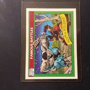 1990 Marvel famous battles Hulk versus Wolverine